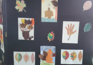 Wystawa prac konkursowych „Jesienny bukiet z liści” uczniów klas 1-3