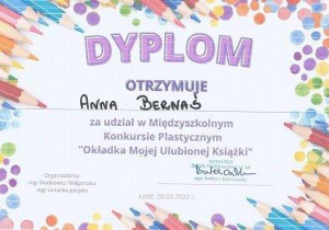 Bernaś Anna Dyplom za udział