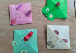 Prace przedszkolaków wykonane metodą origami