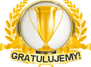 Puchar z gratulacjami dla uczniów
