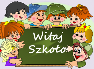 Ropoczęcie roku szkolnego gif z napisem witaj szkoło.