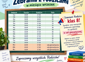 Harmonogram godzin spotkań z rodzicami